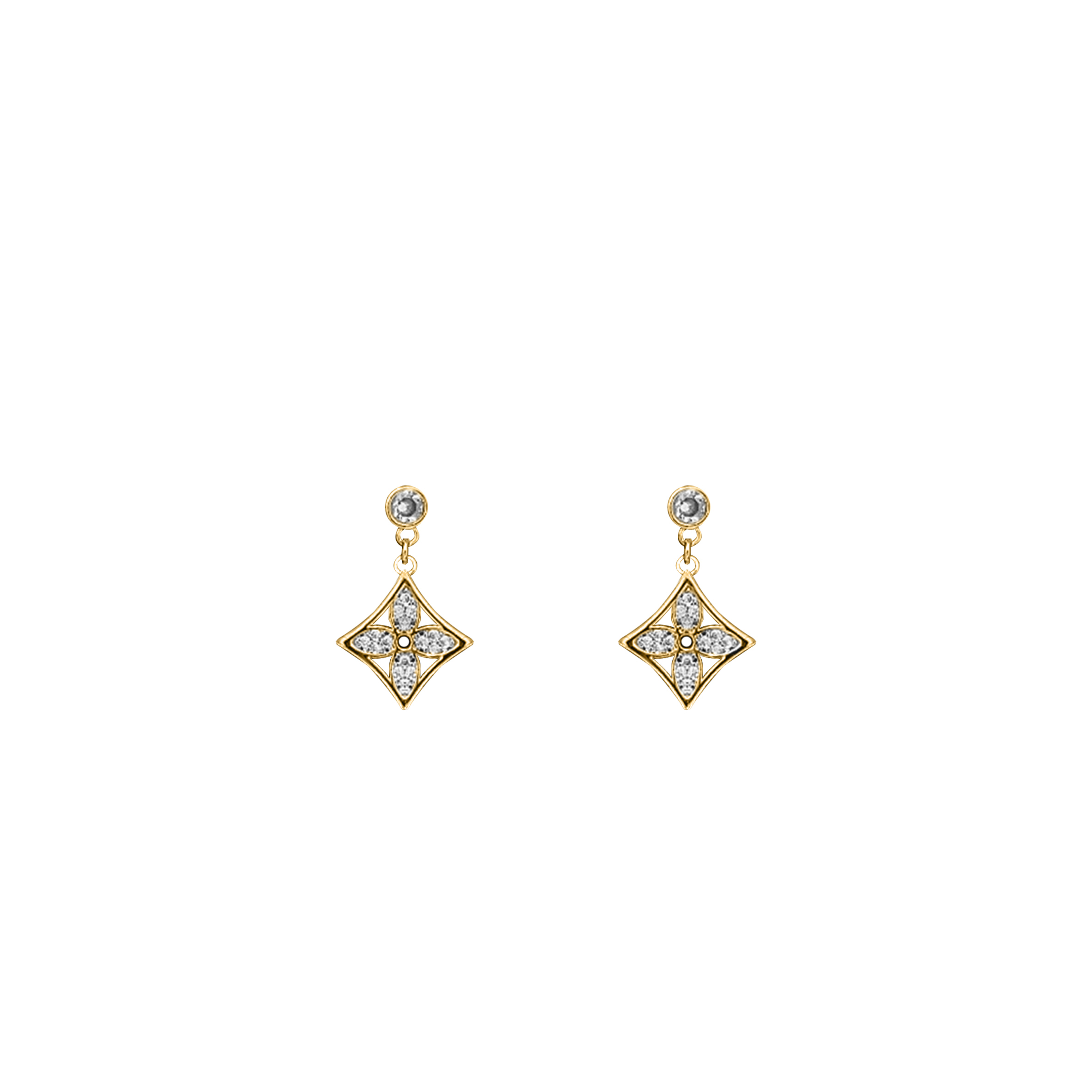 l**is V*t*n idylle blossom ear stud, yellow gold and diamond - per unit q96169